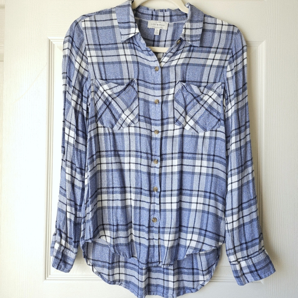 Lucky Brand Lightweight Plaid Button Down Shirt ✨️LIKE NEW✨️